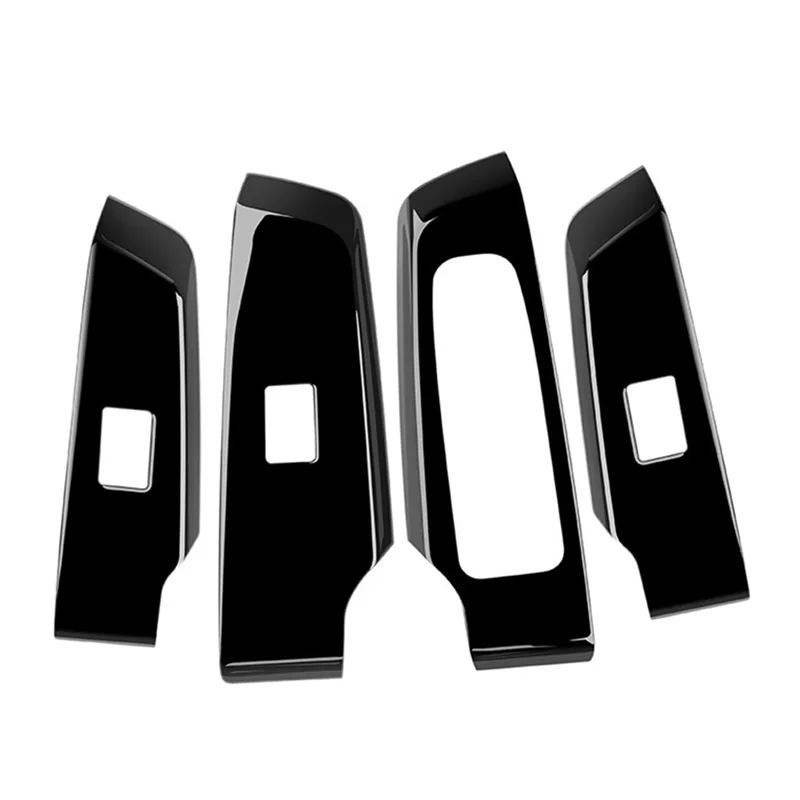 

4 шт., черная кнопка подъема окна двери автомобиля, крышка внутренней дверной панели, отделка для Mitsubishi Outlander 2022 + замена RHD