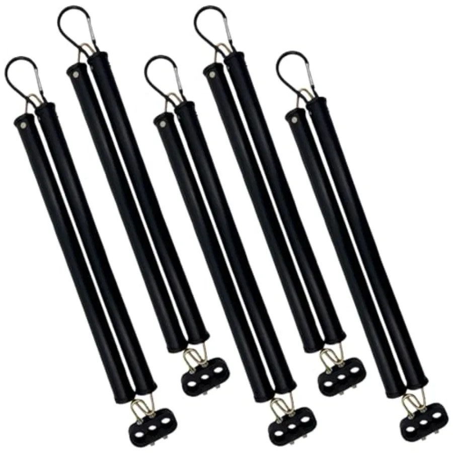 

5 PCS of 3 in 1 ABS Air Line Hose Tracker Tender Kit with 20 Double Spring and Protective Sleeve for Truck Tractor Trailer Heav