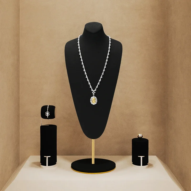 Présentoir de collier en microcarence, modèle de portrait, bijoux de cou, accessoire d'affichage