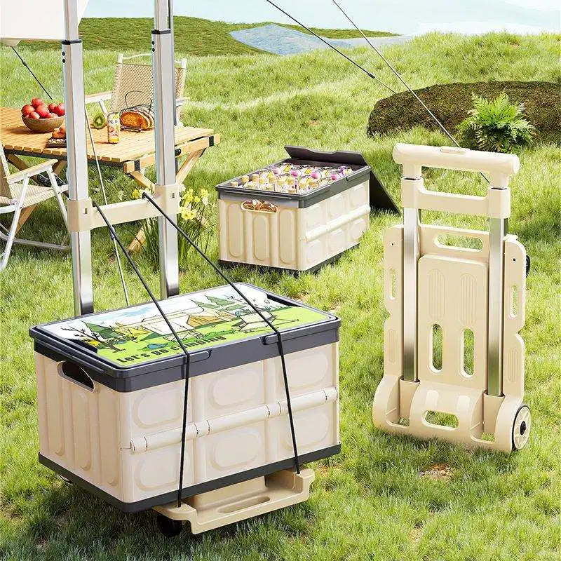 ポータブル格納式手引きフラットベッドミニカート家庭用移動小型トレーラーステンレス鋼ショッピングカート野菜購入用