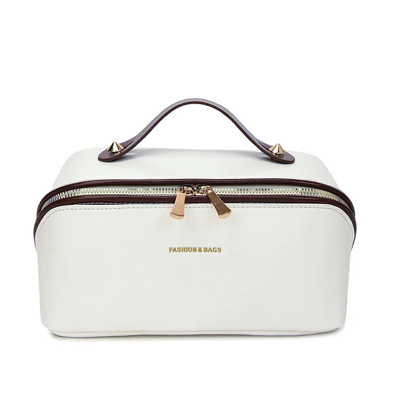 حقيبة مستحضرات التجميل النسائية متعددة الاستخدامات، حقيبة وسادة كبيرة محمولة متعددة الوظائف مقاومة للماء للسفر والمكياج وأدوات الزينة وغسل المكياج