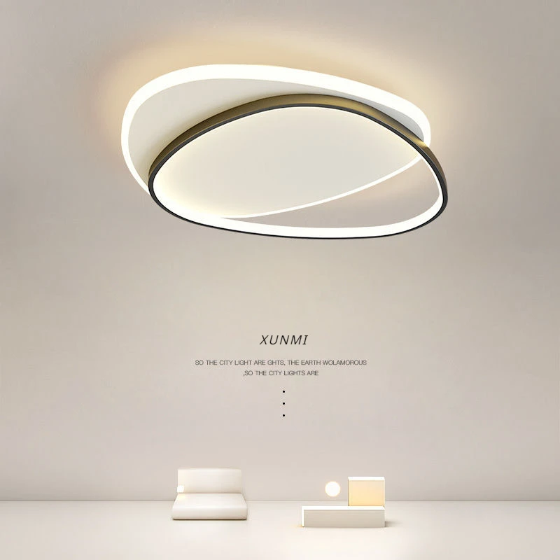 Lámpara LED ultrafina de estilo nórdico para decoración de habitación, luz redonda creativa para dormitorio principal, líneas entrelazadas artísticas