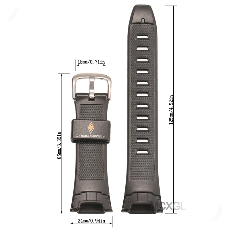 Pasek do zegarka z żywicy odpowiedni do Casio Pathfinder PAW-500 PRG-140 PRW-500 męski sportowy wodoodporny zamienny pasek do zegarka akcesoria