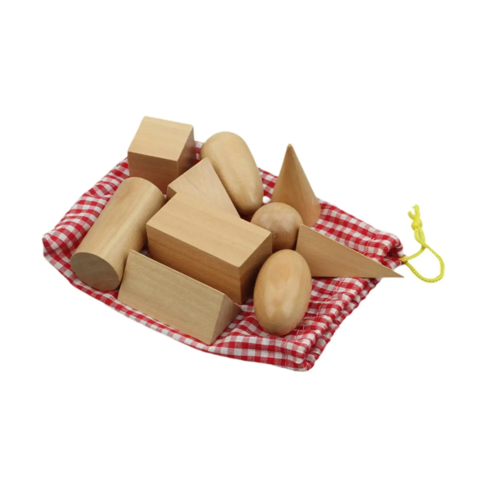 

10Pcs Geometric Solids Wooden Shapes for Ages 3+Years Old School Boys Girls