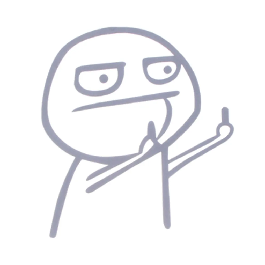 

Funny Cartoon Middle Finger Car Auto Sticker Laptop Motorcycle Decal Decor Sticker for Laptop Car Window Truck Motorcycle