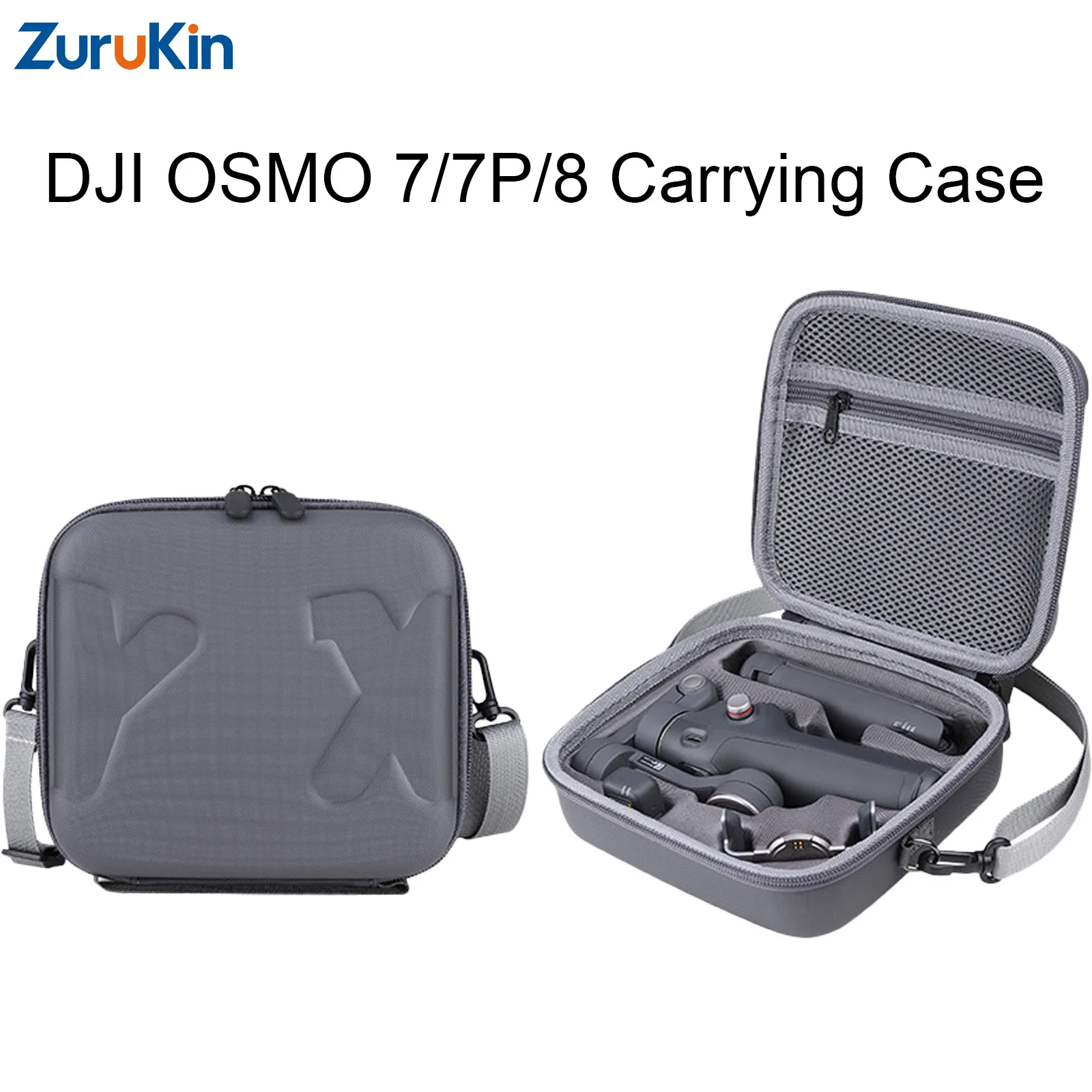 ZuruKin Storage Bag For DJI OSMO Mobile 7/7P/8 Portable Crossbody Case Shockproof Waterproof PU/PP Protective Organizer