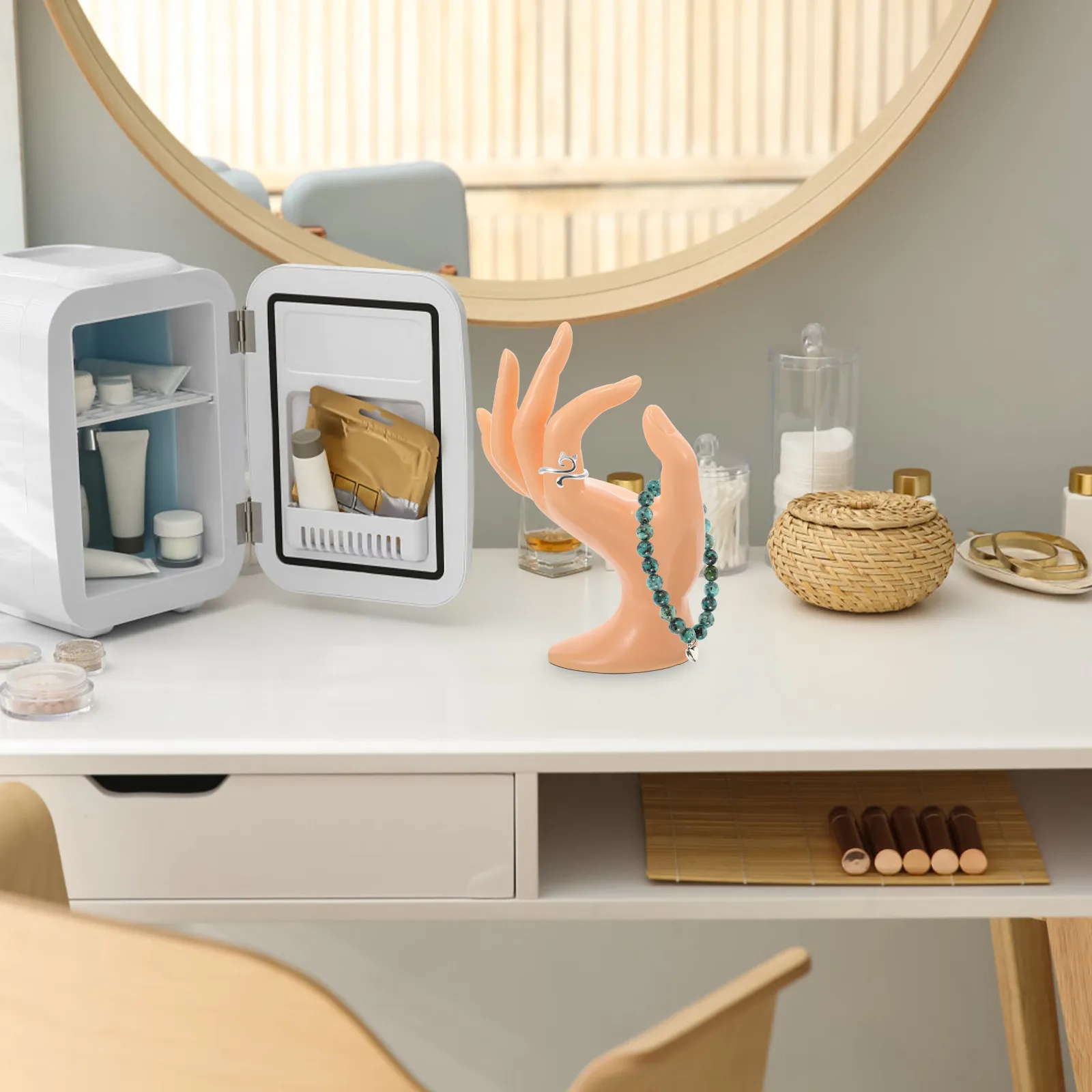 

Пластиковая подставка для украшений в форме руки 3D: держатель для колец, ожерелий, браслетов, для настольного использования, для магазина, дома, декоративная