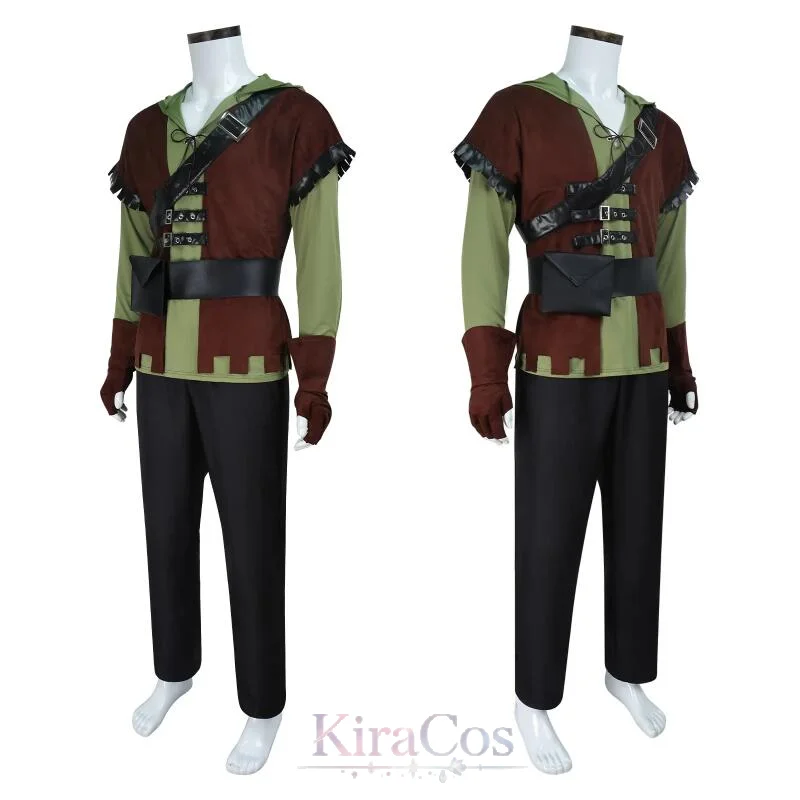 Robin Hombre Green Arrow Cosplay Costume Adult Men's Hooded Prince Fancy Set Halloween Carnival Party Stage Performance - view 2