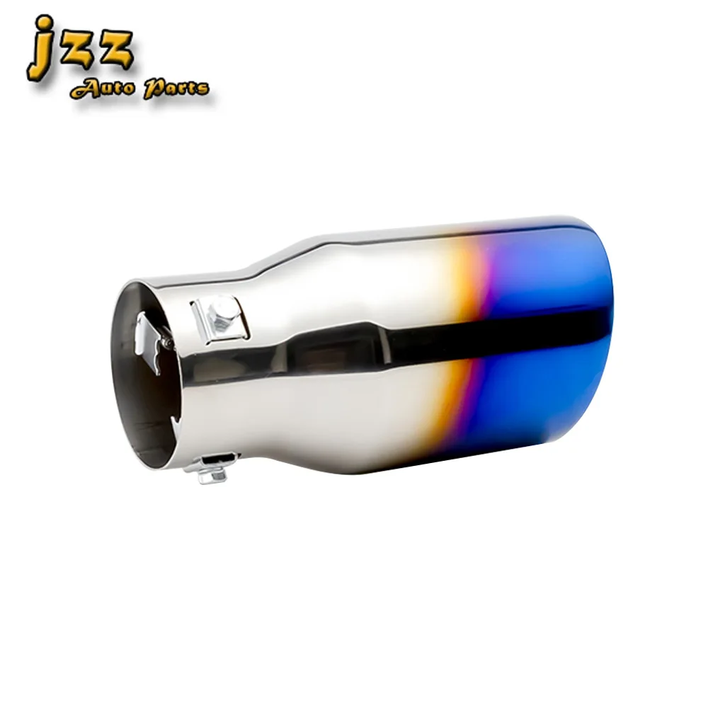 

Stainless steel 76mm exhaust tip Blue Universal Muffler oval tailpipe outlet 89mm fast shipping