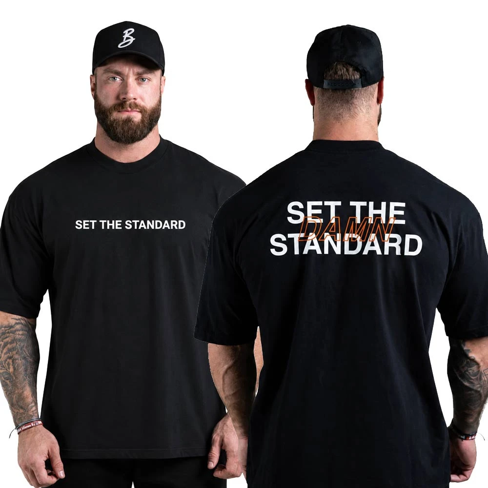 Set The Damn Standard Cbum Shirt GYM Graphic Cotton Tee Printing High-end Luxury Unisex Style Both of Men and Women
