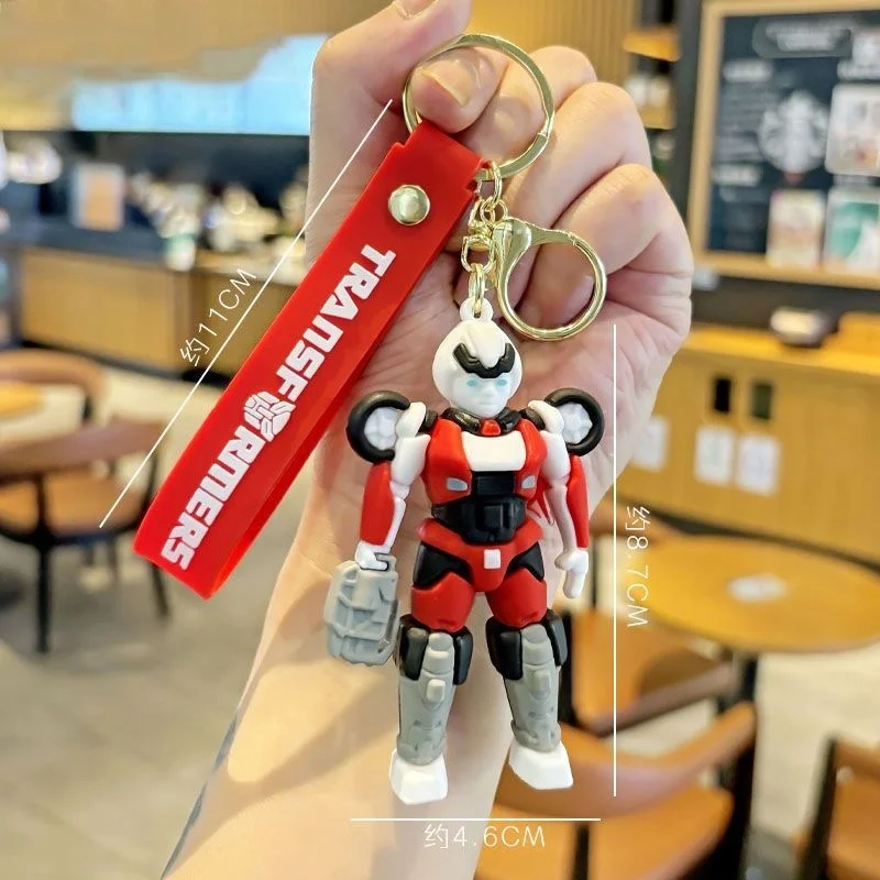 Classic Cool Transformers Model Keychain PVC Optimus Prime Bumblebee Megatron Ultra Magnus Decorations Dolls Gifts