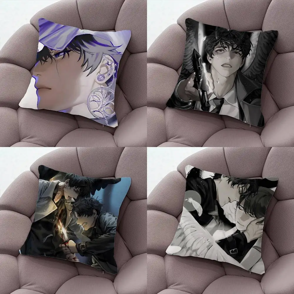 

O-Omniscient Reader Viewpoint Pillow Case Plush Fabric Soft Double-Sided Printed Sofa Warm Winter Home Gift Cushion Cover