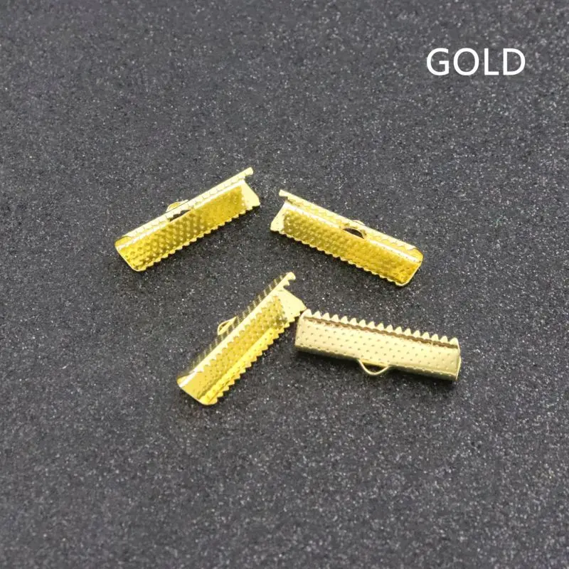 6 10 15 20 25 30mm Buckle Tip Cord flat Clasp Crimp End Beads For Jewelry Making Bracelet Necklace Finding Accessories Wholesale