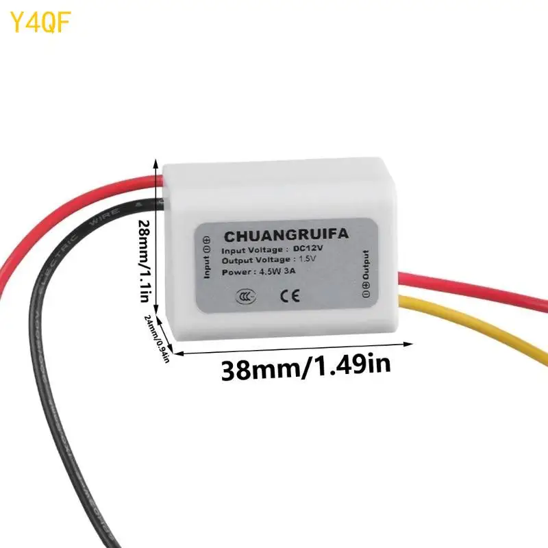 Y4QF IP68 Водонепроницаемые конвертеры Buckk с 12 В в 1,5 В 3А 4,5 Вт Модуль питания для трансформаторов для светодиодов CAR,