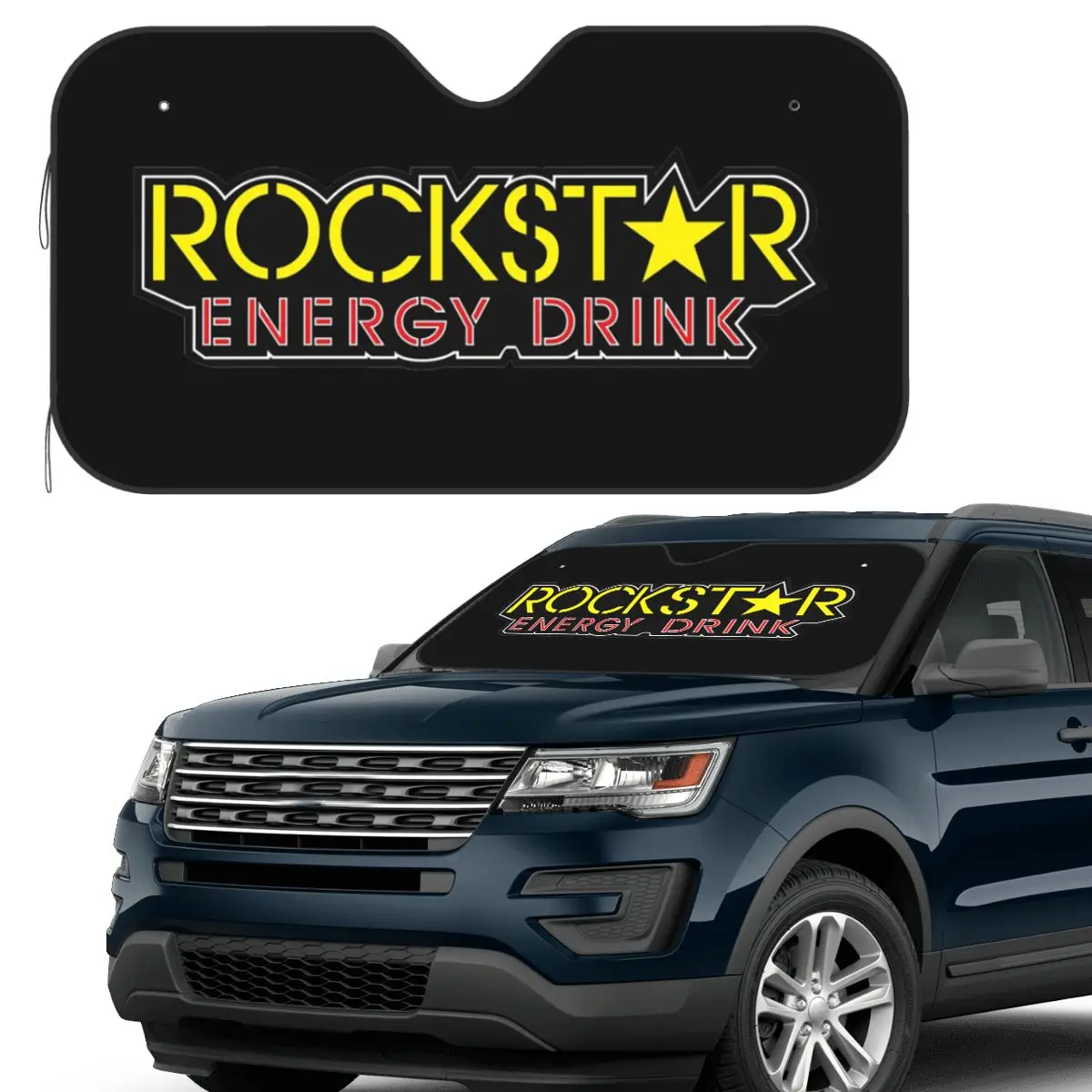 

Солнцезащитный козырек Rockstar Energy Drink, лобовое стекло автомобиля, переднее лобовое стекло, солнцезащитный козырек, аксессуары, чехлы