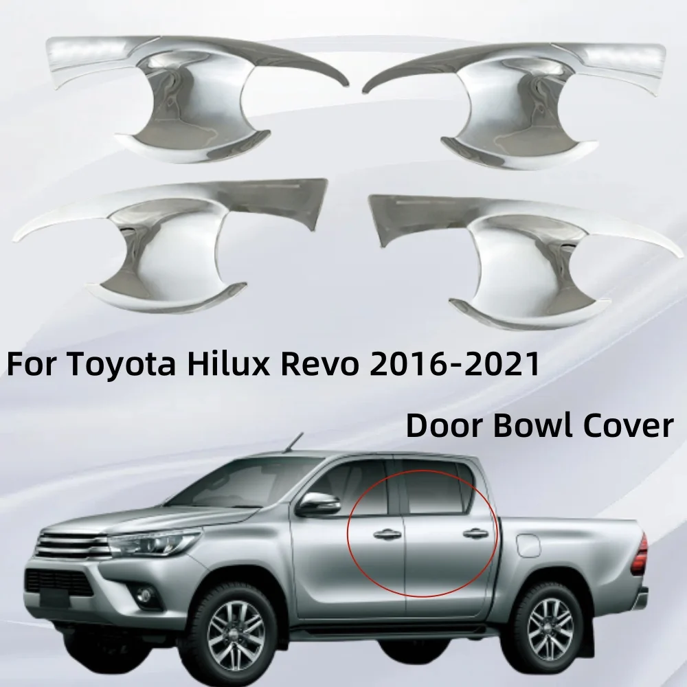 

ABS plastic Car Accessories Exterior Components Trim Door Bowl Cover For Toyota Hilux Revo 2016 2017 2018 2019 2020 2021