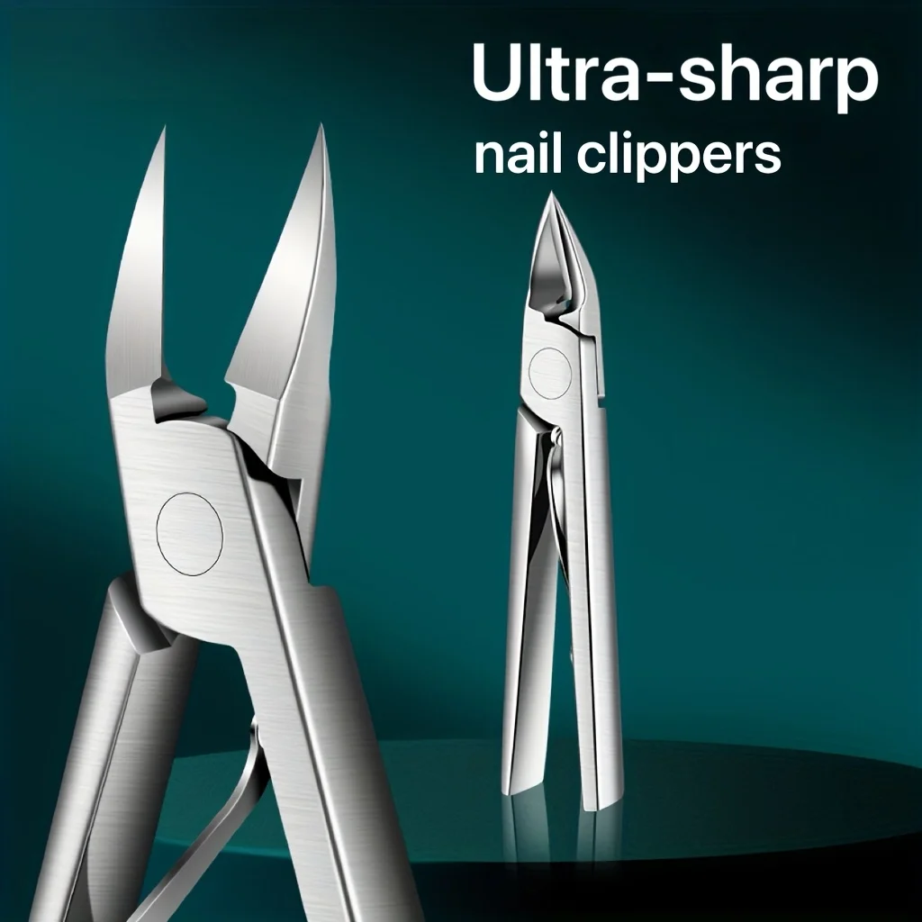 Stainless Steel Eagle Beak Pliers Nail Clipper Modern Style Concave Blade Edge Jaw Opening for Household Nail Groove Trimmer