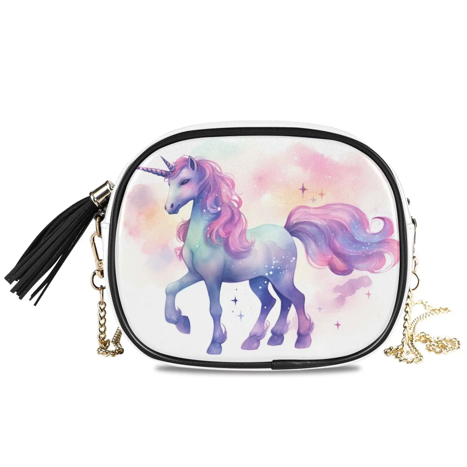 

New Chain Bag For Woman Ladies' Summer Handbag Ladies' Summer Handbag Cute unicorn print Femme Crossbody Bag Purses And Handbag