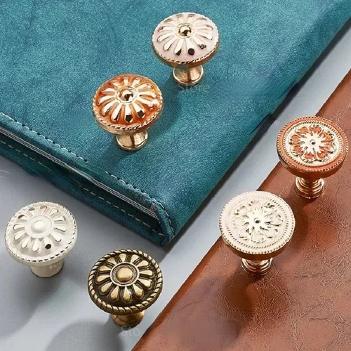 Imagen 2 del producto Pomos de armario de cocina, manijas de aleación de Zinc, Estilo Vintage, para puerta de cajón de muebles