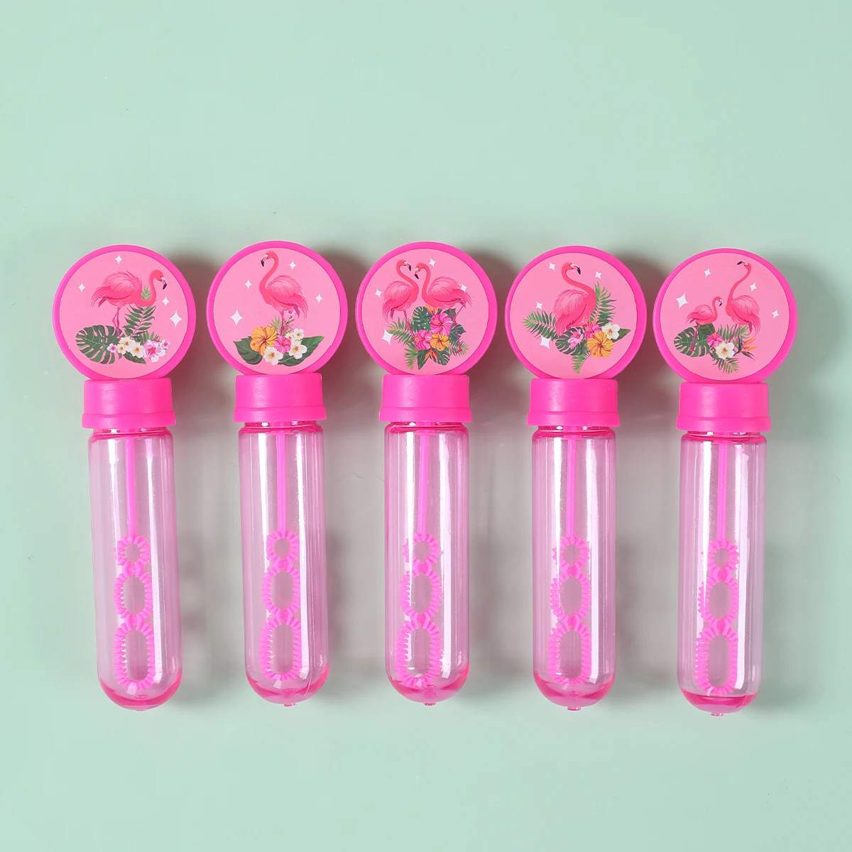 10 قطعة زجاجات الصابون فقاعة فلامنغو ملصقات أنبوب فقاعة عصا هاواي هدايا الحفلات للضيوف حفلة عيد ميلاد زينة ألعاب أطفال