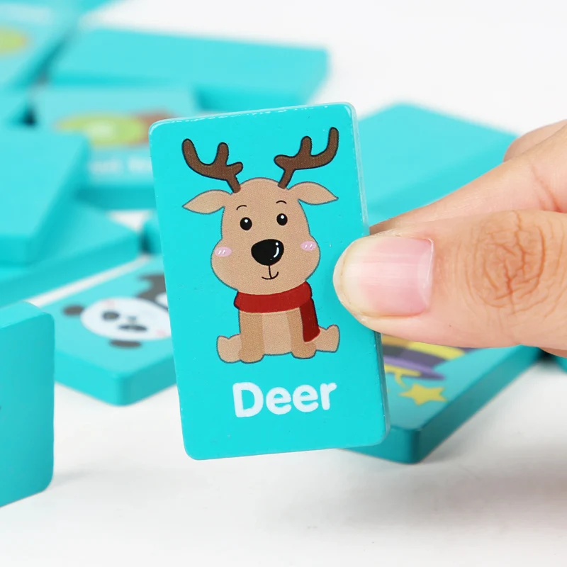 Children Hand Scratch Wooden Puzzle Toy Board Baby Cartoon Montessori Early Education Farm Fruit Cognitive Puzzle Toy
