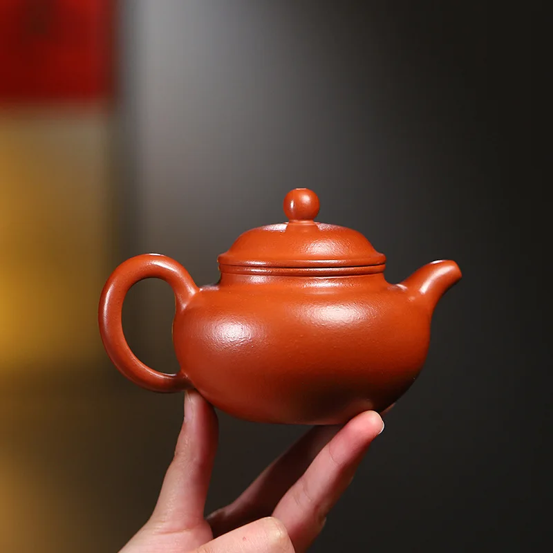 Yixing Purple Sand Pot Pure Hand Ore Purple Sand Pot Home Size Capacity Kung Fu Teapot Tea Set Small Golden Bell Pot