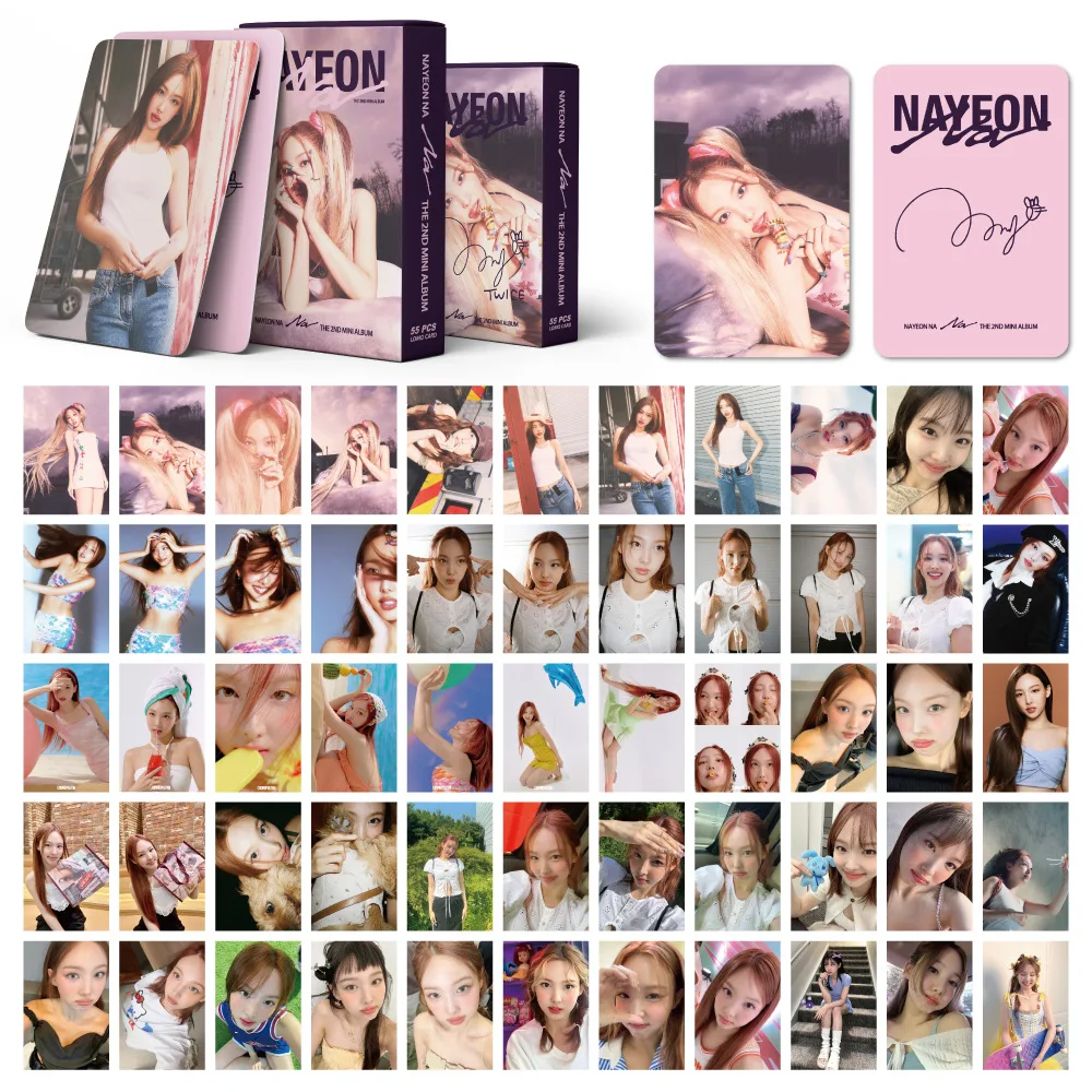 Imagem -02 - Cartões Idol Lomo Nayeon Álbum Photocards Photo Print Yoo Jungyeon Momo Grupo Fãs Presentes Coleção Novo 55 Pcs por Conjunto