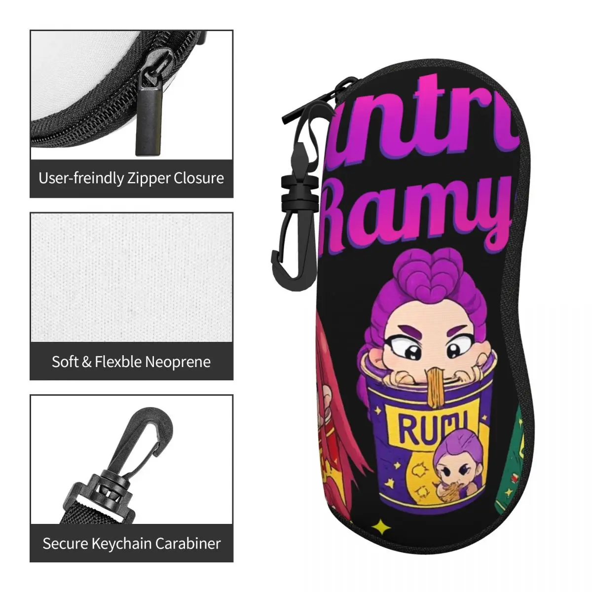 مخصص Kpop شيطان الصيادين هنتركس رومي ميرا زوي راميون نظارات حافظة كول شل النظارات صندوق النظارات الشمسية #4