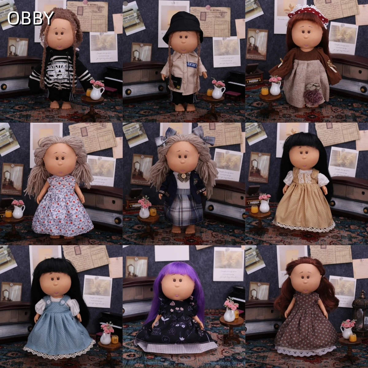 For 22-24cm Doll Cute Hoodie Dress Uniform Oversized Clothes Suitable For Spain Mia Potato Dolls Waldorf Dolls 1/6 BJD Dolls
