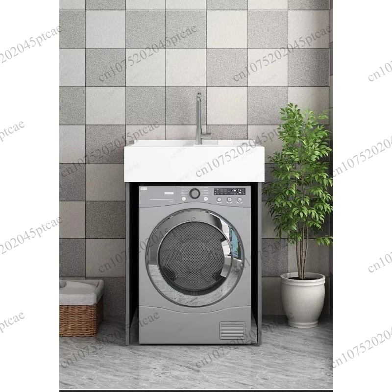 Matching Sink, Corner, Small Unit Washing Cabinet Combination Integrated Basin Combination, Drum Washing Machine - view 4