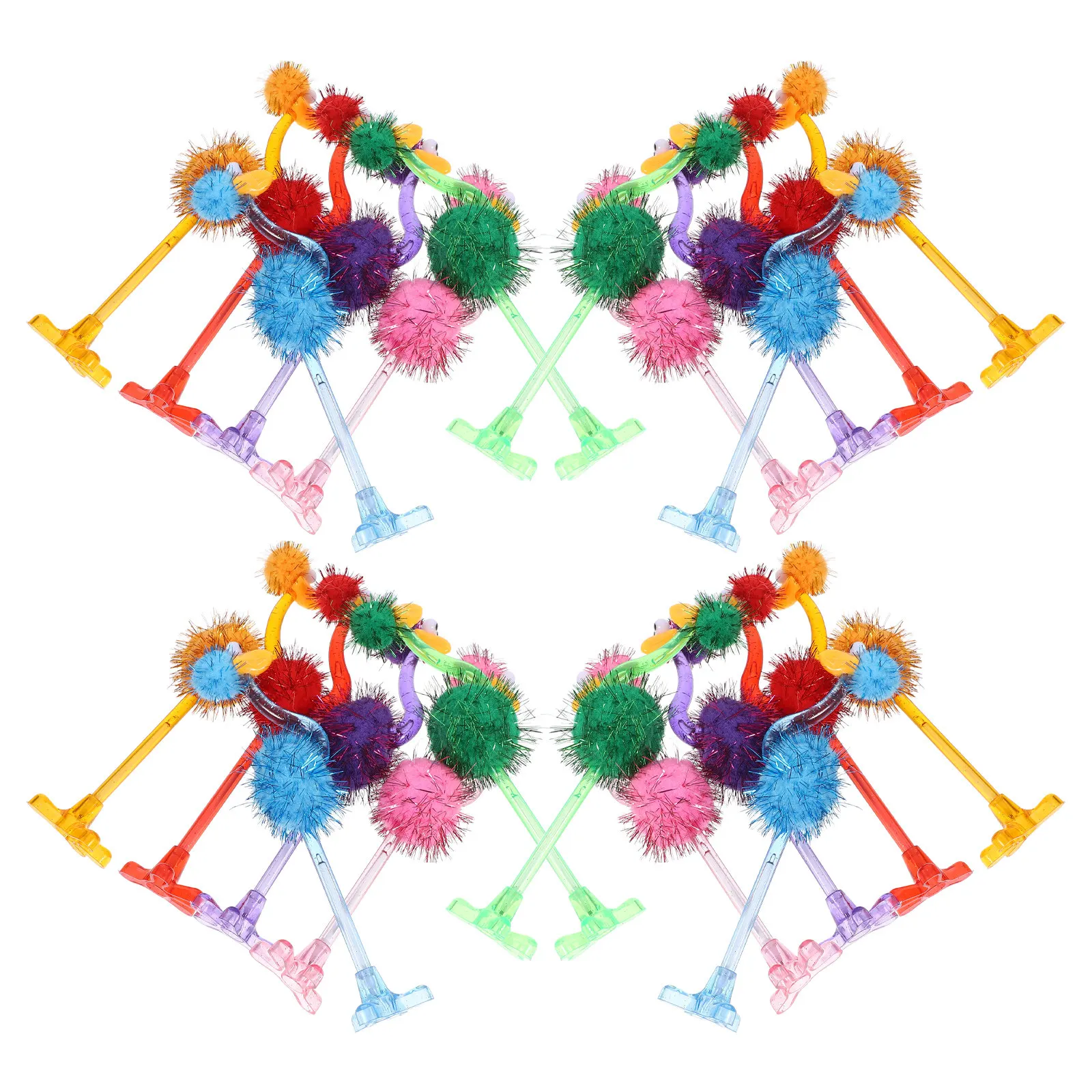 

24 шт. оригинальных шариковых ручек в форме страуса, привлекательный дизайн, портативные, безопасные пластиковые ручки для классных проектов, художественных работ, праздничных сувениров