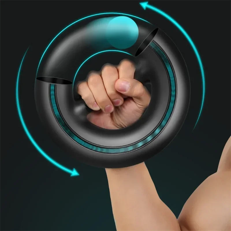 Electronic Hand Strengthener Exercise Machine Wrist Force Gyroscope Powerball Fitness Ring Centrifugal Ball Sports Equipment