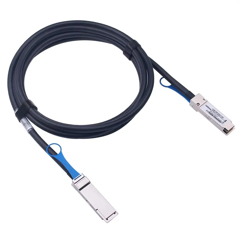 Imagem -02 - Cabo 100g Qsfp28 Dac100gbase-cr4 Qsfp28 ao Cabo de Cobre Passivo do Twinax do Anexo Direto de Qsfp28 para Cisco Qsfp-100g-cu1m Metro