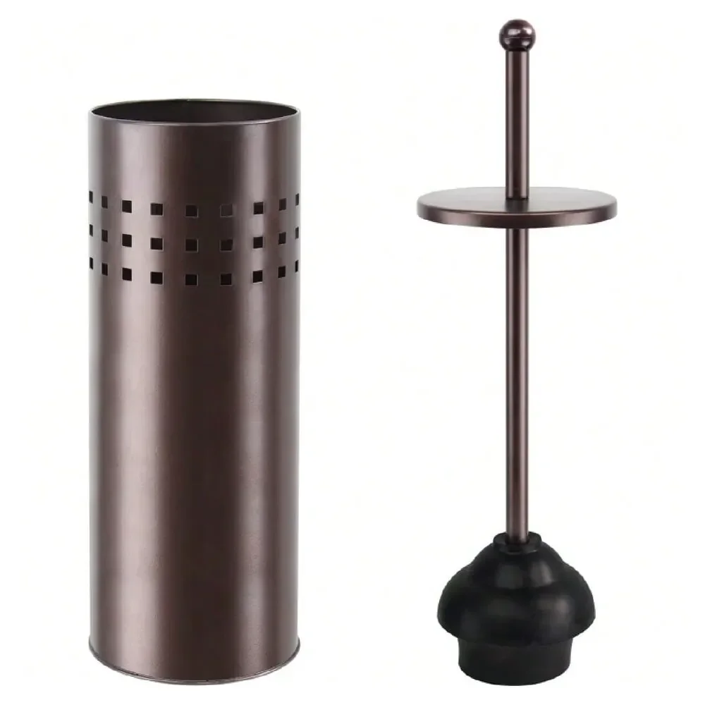 

Plunger With Holder For Bathroom, Multi Drain Suitable Also For Bathtubs, Quick Dry, Bronze,23514618