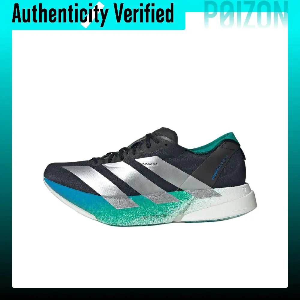 Adidas Adizero Adios Pro 4 Low top Casual Marathon Long Distance Running Shoes Men's Black Silver JR6365