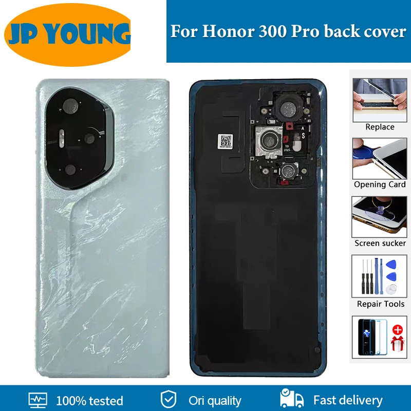 

6,78 "A +++ задняя стеклянная крышка батарейного отсека для Honor 300 Pro, крышка батарейного отсека AMP-AN00 с объективом камеры, замена корпуса задней двери