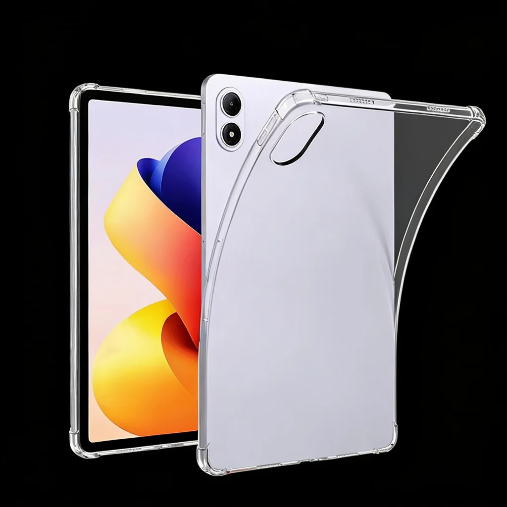 Capa de TPU Macia para Redmi Pad 2 Pro 12.1 polegadas 2025, Capa Transparente, Capa de Silicone para Tablet