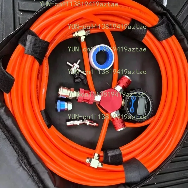 Tire four-charge pipe Off-road vehicle air pump Intelligent four-in-one charging and discharging pipe Desert equipment
