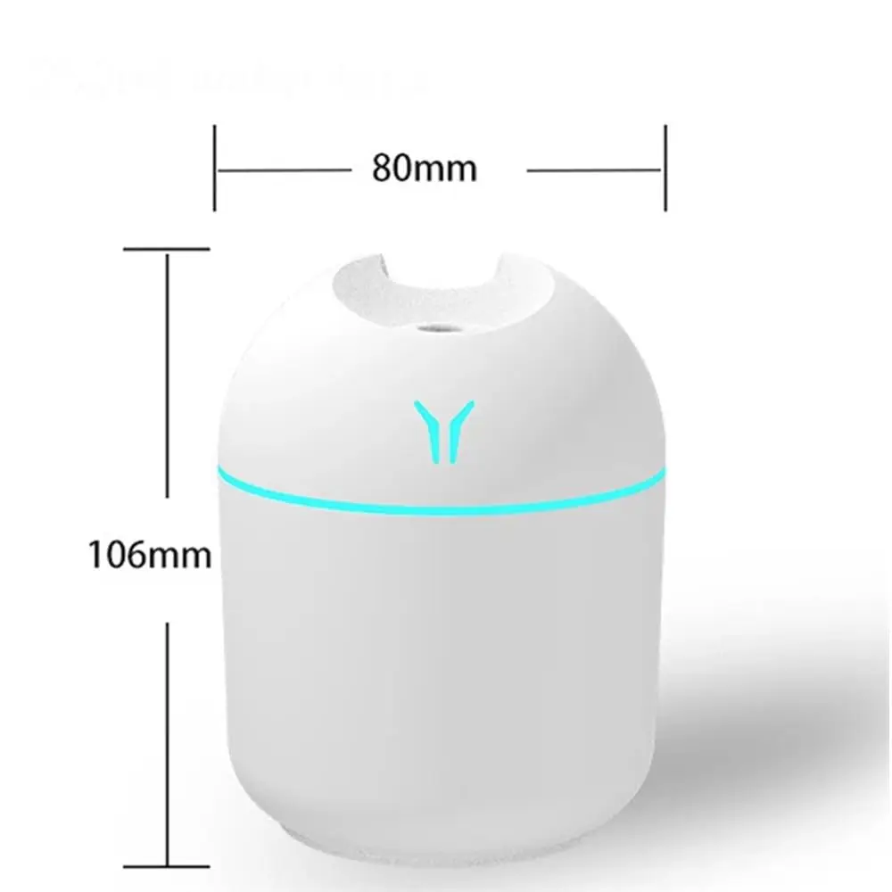 Увлажнитель воздуха с холодным туманом, 250 мл, с искусственным светом, мини-увлажнитель воздуха H2O с автоматическим отключением, персональный Рабочий стол для дома