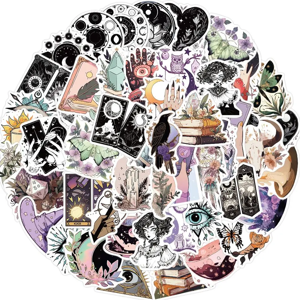 50/100pcs Witchy Magic Girls Stickers For Party Gift Skateboard Motorcycle Scrapbooking Laptop Suitcase Toys