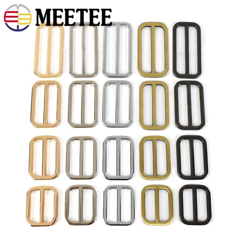 5/10Pcs 25-50mm Metal Tri-Glide Slider Adjust Buckle Webbing Hook Leather Bags Shoulder Strap Belt Clasp DIY Sewing Accessories