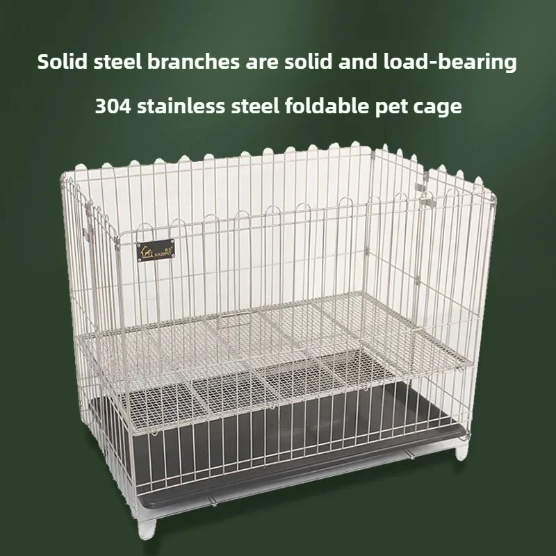 

Pet Fence Dog Cages Foldable Dog Cage Stainless Steel Dogs Fence Indoor Cat and Dogs Cage Pet Products