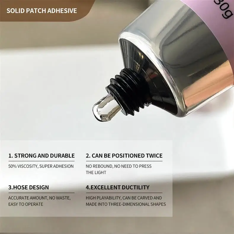 30g 3D Sculpting/Sticky Diamond Solid เล็บเจลแกะสลักการสร้างแบบจําลองกันน้ําเล็บกาว Rhinestones เล็บเจล