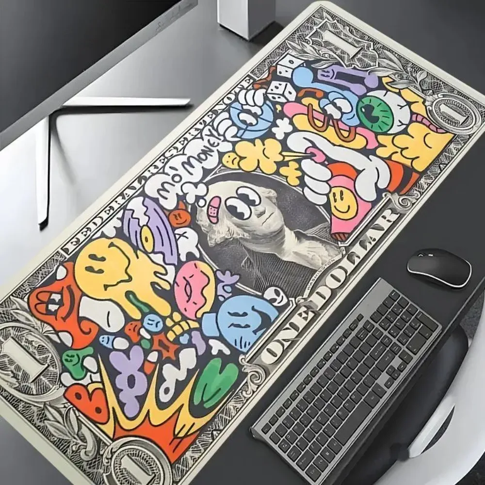 Graffiti Gaming Mouse Pad Large, Anti-Slip Rubber Base with Locked Edge, Washable Desk Mat for PC Gamer Office