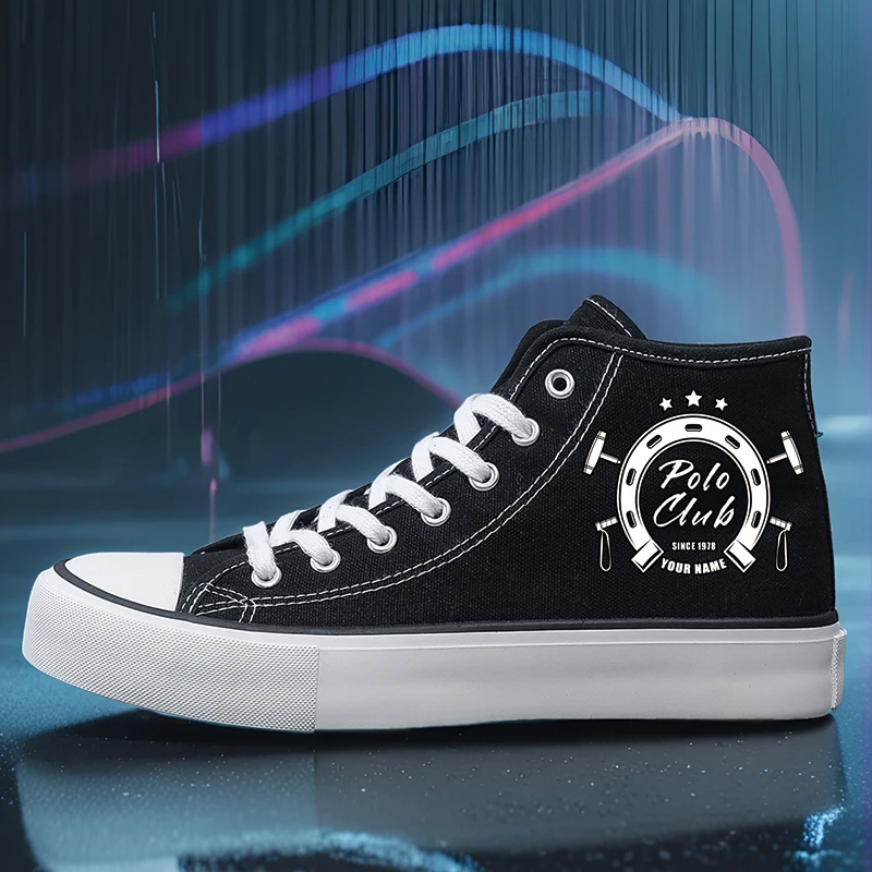 

Women's Sports Shoes for All Seasons, Daily Life, Casual and Simple Women's Canvas Shoes, Horseshoe High-Top Round Toe Flats Bottom Breathable Vulcanized Shoes, Digital Printing Women's Shoes