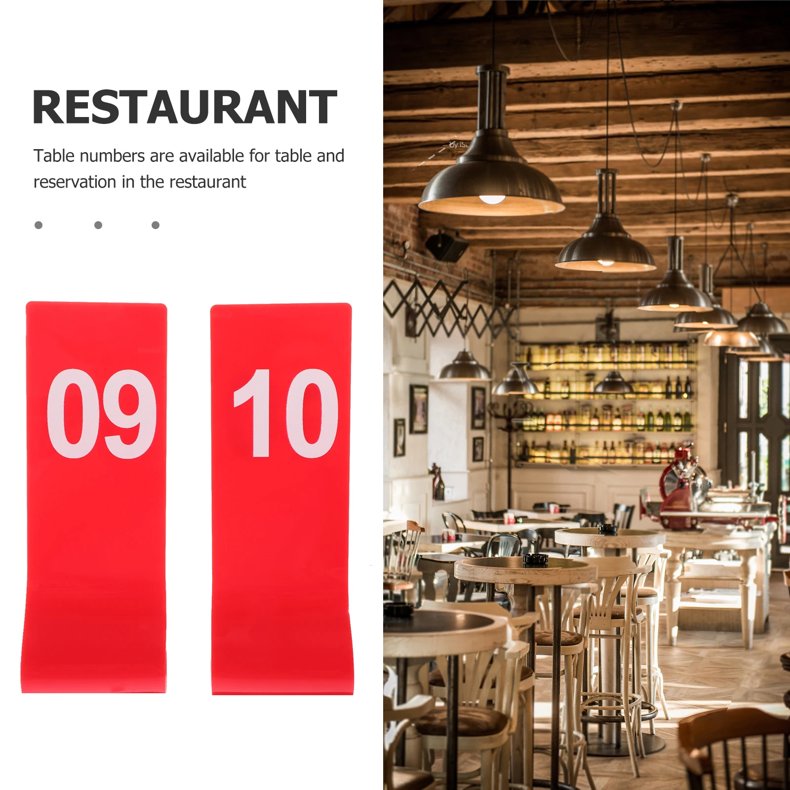 

10pcs Digital Table Number Plates Acrylic Restaurant Markers Reusable Numbers for Tables Seats Dinners Weddings Parties Table