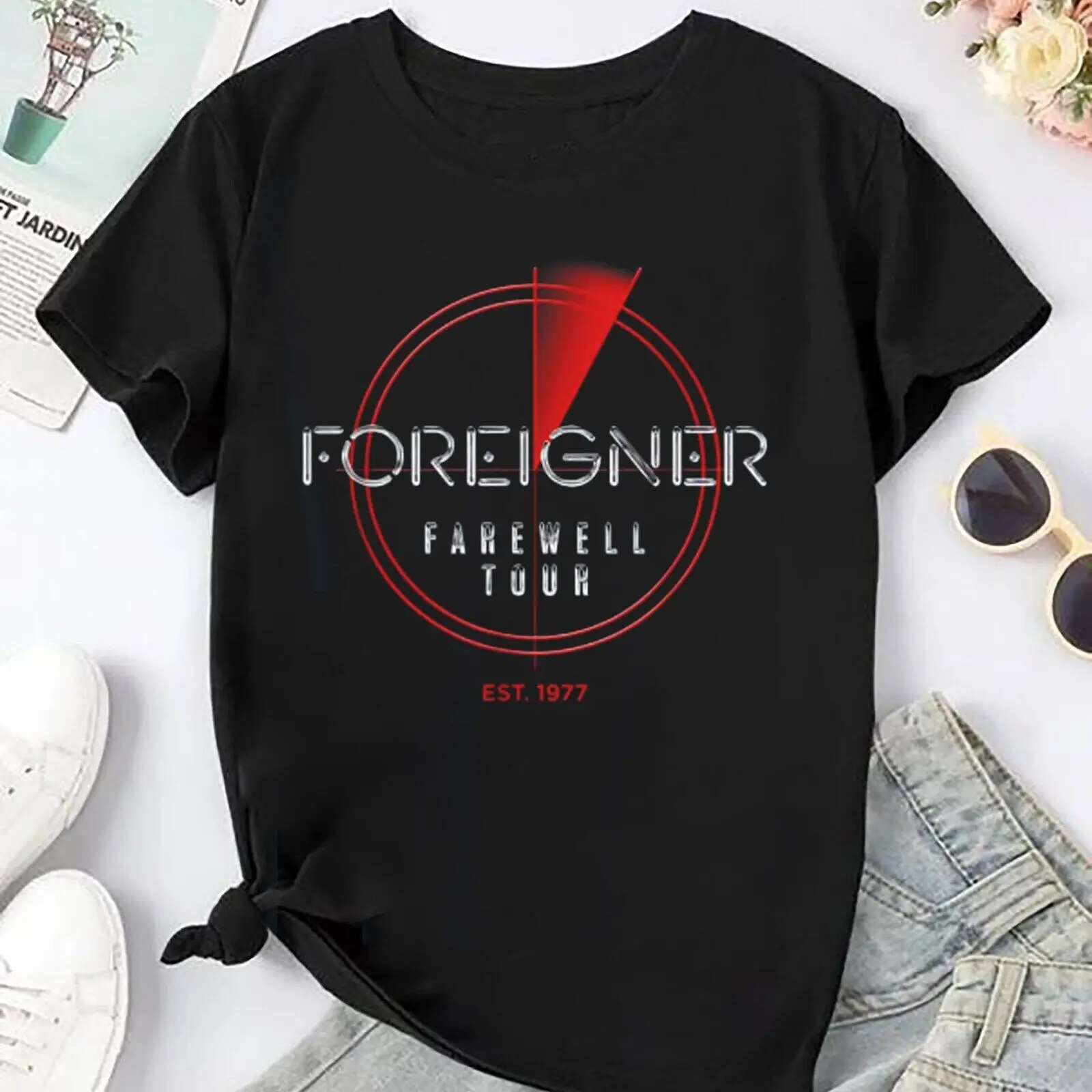 Vintage Rock Band Foreigner Shirt, Foreigner Farewell Tour 2024 TShirt, Foreigne