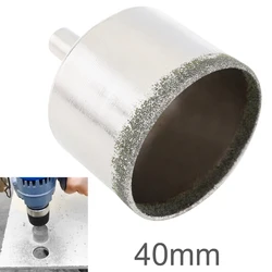 40mm Diamond Coated Core Hole Saw Drill Bit Kit Tools Glass Drill Hole Opener for Tiles Glass Ceramic