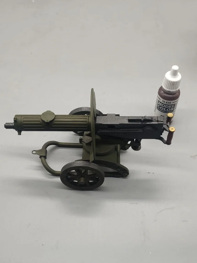 3D Printed Toy Gun Maxim M1910 Heavy Machine Gun 1/6 Scale Miniature Model for Action Figure Customizable Collectible