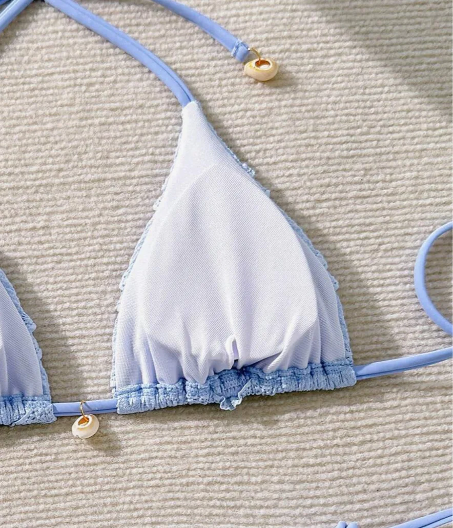 الفقرة برايا مثير الرسن لطيف مجموعة البكيني 2026 مطوي ملابس النساء البرازيلي ملابس السباحة Biquini مثير ثوب السباحة بحر #6